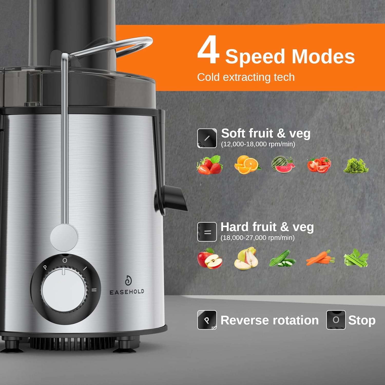 Juicer Machine, 800W Centrifugal Juicer Extractor with Wide Mouth 3”