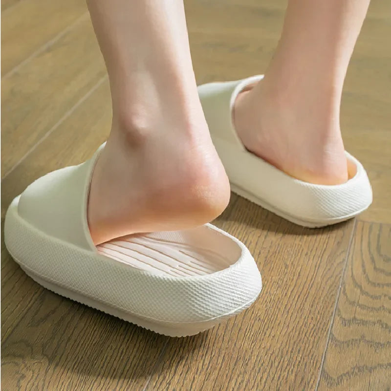 Big Size 36-49 Men Flip Flops Women Soft EVA 4.0cm Thick Sole Slides Summer Sandals Couples Slippers Home Non Slip Bathroom Shoe