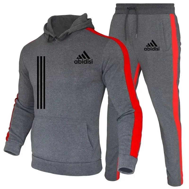 2 Piece Mens Track Suits 2024 Autumn Winter Jogging Sports Suits Sets Sweatsuits Hoodies Jackets and Athletic Pants Men Clothing