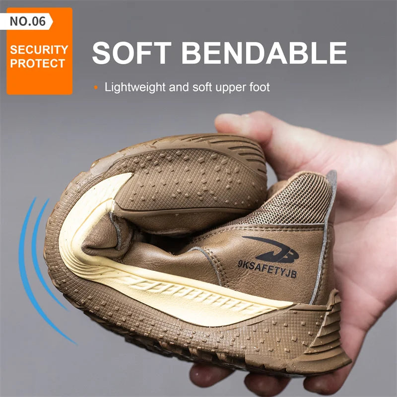 Insulation 6KV Male Composite Toe Work Shoes Sneakers Indestructible Anti-smash Anti-puncture Leather Safety Shoes