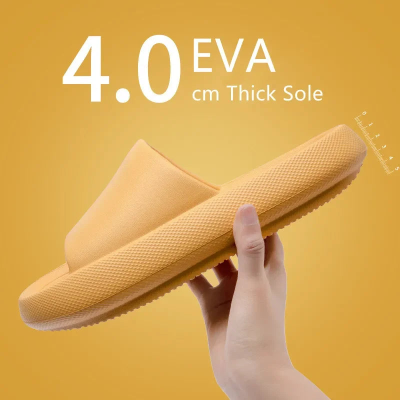 Big Size 36-49 Men Flip Flops Women Soft EVA 4.0cm Thick Sole Slides Summer Sandals Couples Slippers Home Non Slip Bathroom Shoe