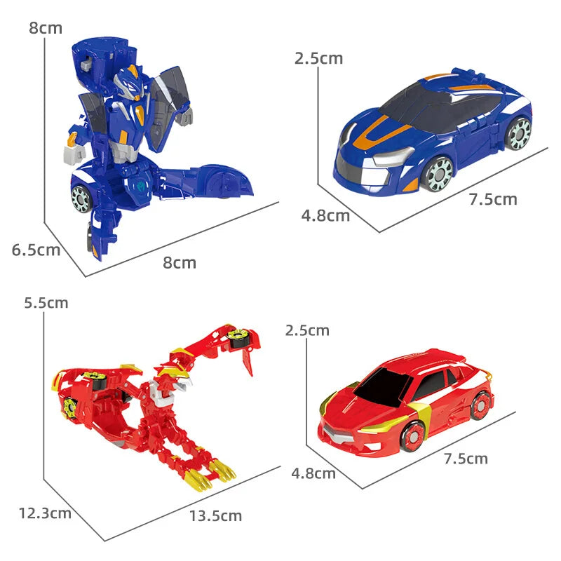 New ABS Turning Mecard Transformation Car Action Figures Amazing Car Battle Game TurningMecard for Children Deformation Toys