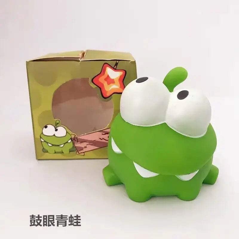 1pcs Kawaii Cut The Rope Om Nom Dolls Toys Fashion Game Cartoon Green Frog Animals for Boys Girls Teens Christmas Birthday Gifts