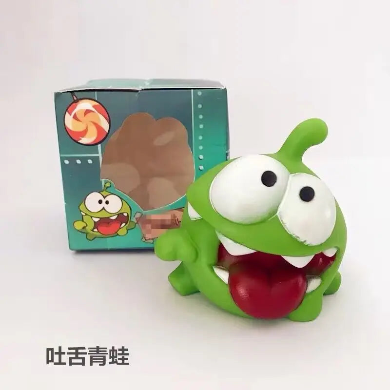 1pcs Kawaii Cut The Rope Om Nom Dolls Toys Fashion Game Cartoon Green Frog Animals for Boys Girls Teens Christmas Birthday Gifts