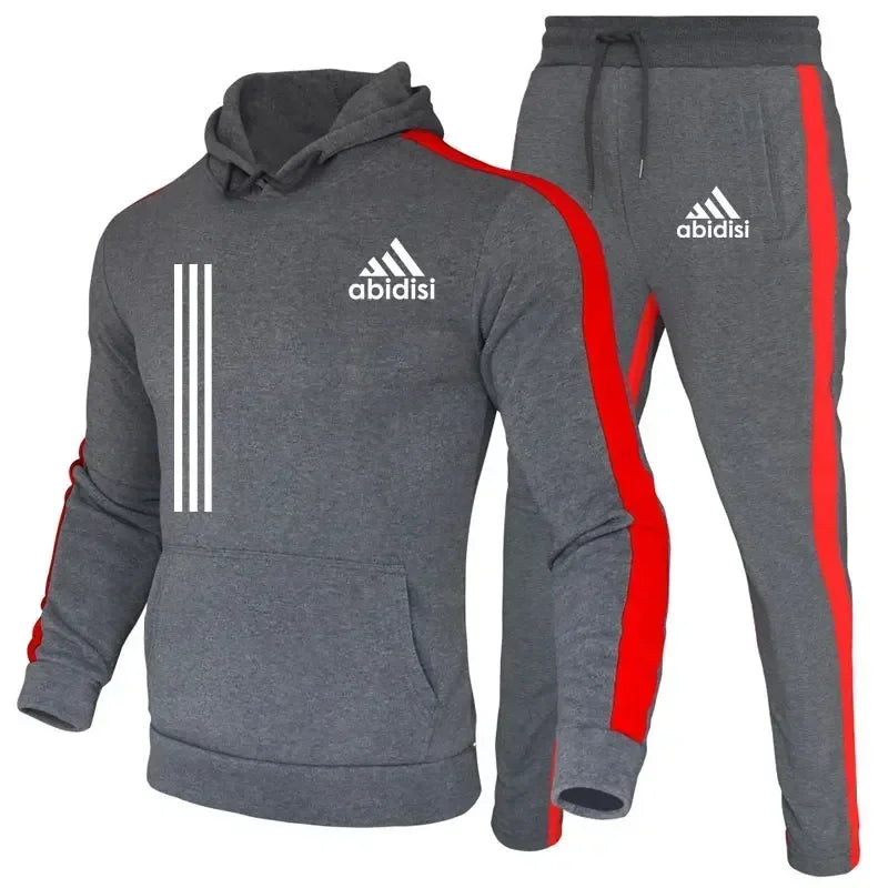 2 Piece Mens Track Suits 2024 Autumn Winter Jogging Sports Suits Sets Sweatsuits Hoodies Jackets and Athletic Pants Men Clothing