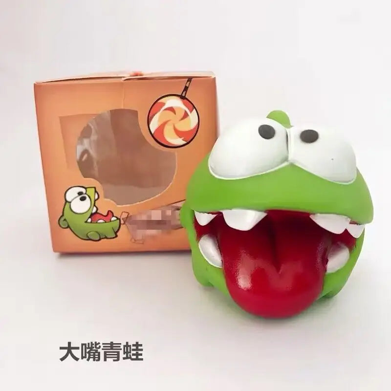 1pcs Kawaii Cut The Rope Om Nom Dolls Toys Fashion Game Cartoon Green Frog Animals for Boys Girls Teens Christmas Birthday Gifts