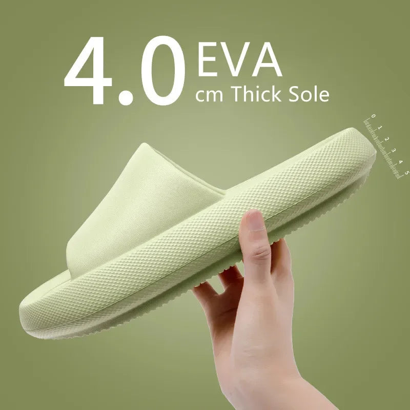 Big Size 36-49 Men Flip Flops Women Soft EVA 4.0cm Thick Sole Slides Summer Sandals Couples Slippers Home Non Slip Bathroom Shoe