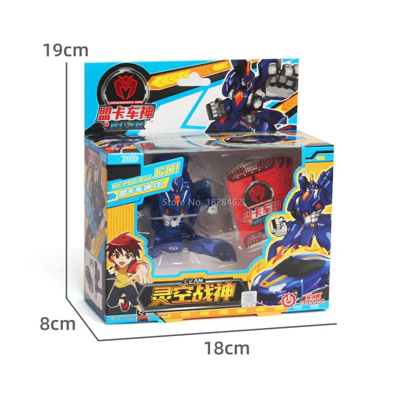 New ABS Turning Mecard Transformation Car Action Figures Amazing Car Battle Game TurningMecard for Children Deformation Toys