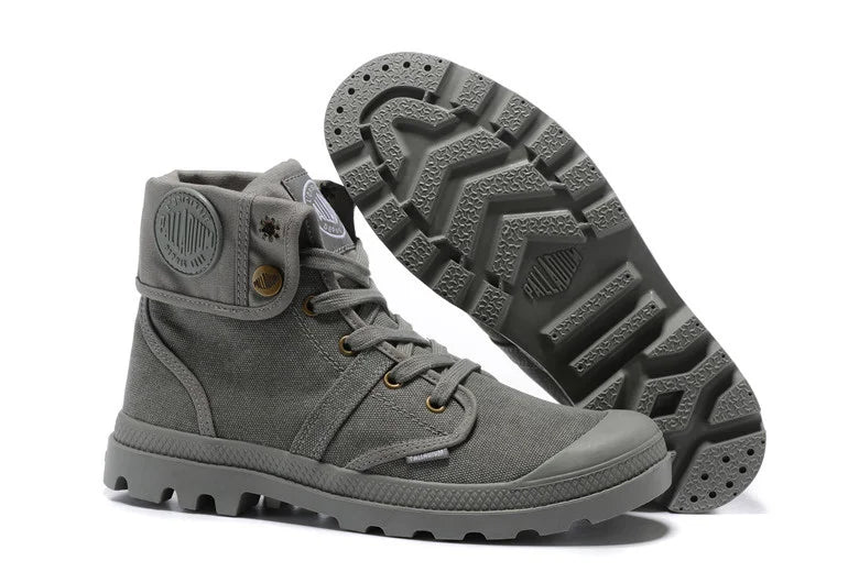 PALLADIUM Pallabrouse All Grey Sneakers Men High-top  Ankle Boots Canvas Casual Shoes Men Casual Shoes Eur Size 36-45