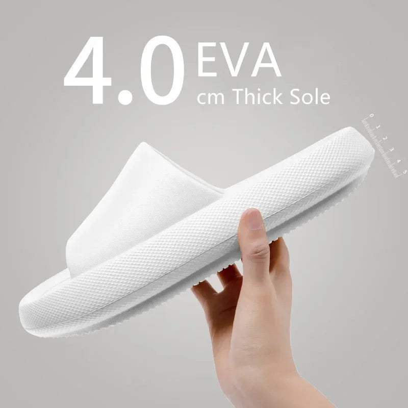 Big Size 36-49 Men Flip Flops Women Soft EVA 4.0cm Thick Sole Slides Summer Sandals Couples Slippers Home Non Slip Bathroom Shoe