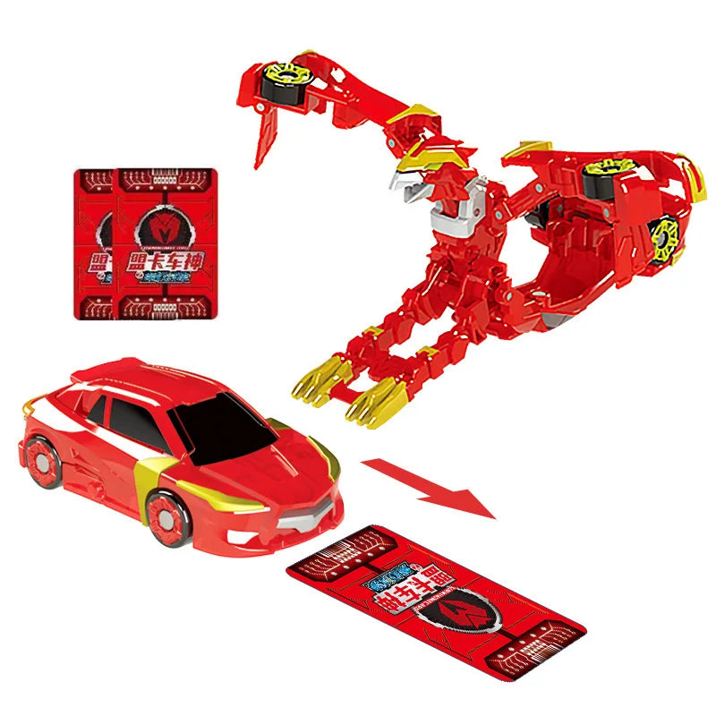 New ABS Turning Mecard Transformation Car Action Figures Amazing Car Battle Game TurningMecard for Children Deformation Toys