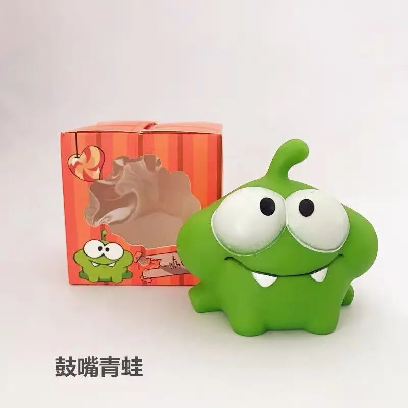 1pcs Kawaii Cut The Rope Om Nom Dolls Toys Fashion Game Cartoon Green Frog Animals for Boys Girls Teens Christmas Birthday Gifts