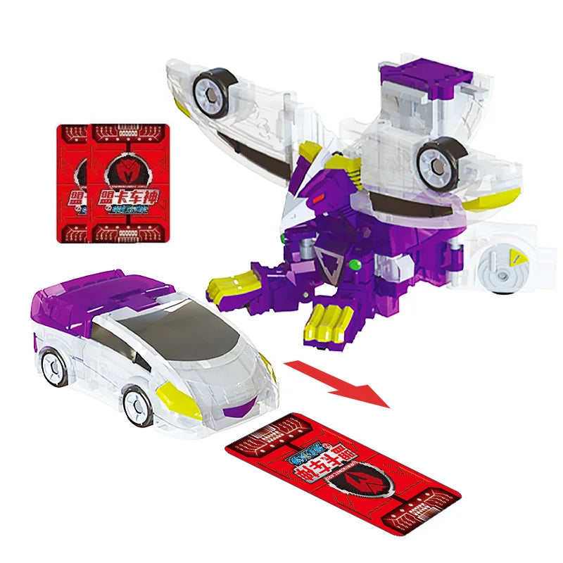 New ABS Turning Mecard Transformation Car Action Figures Amazing Car Battle Game TurningMecard for Children Deformation Toys