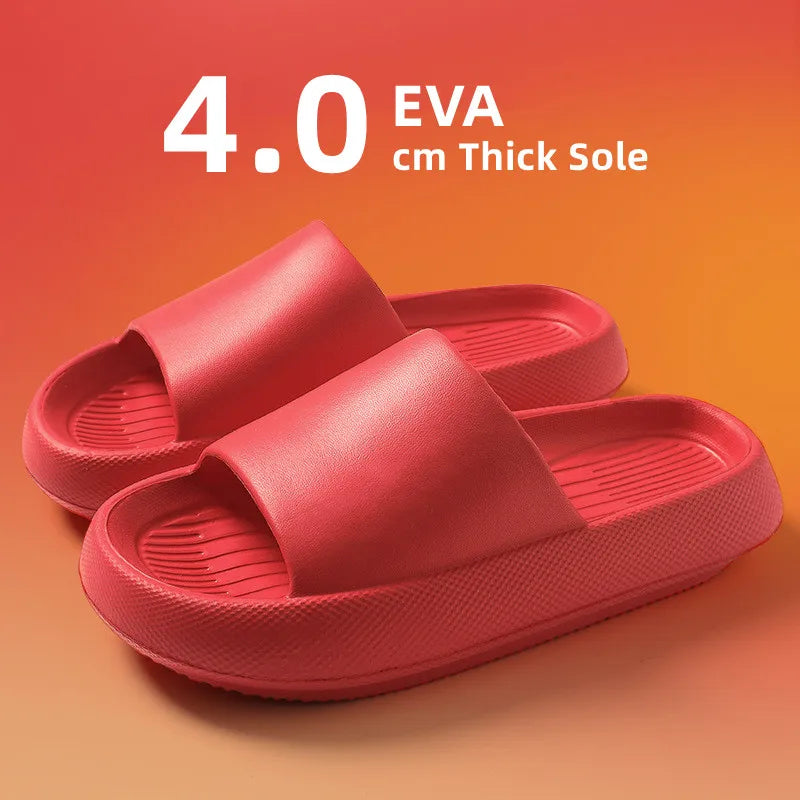 Big Size 36-49 Men Flip Flops Women Soft EVA 4.0cm Thick Sole Slides Summer Sandals Couples Slippers Home Non Slip Bathroom Shoe