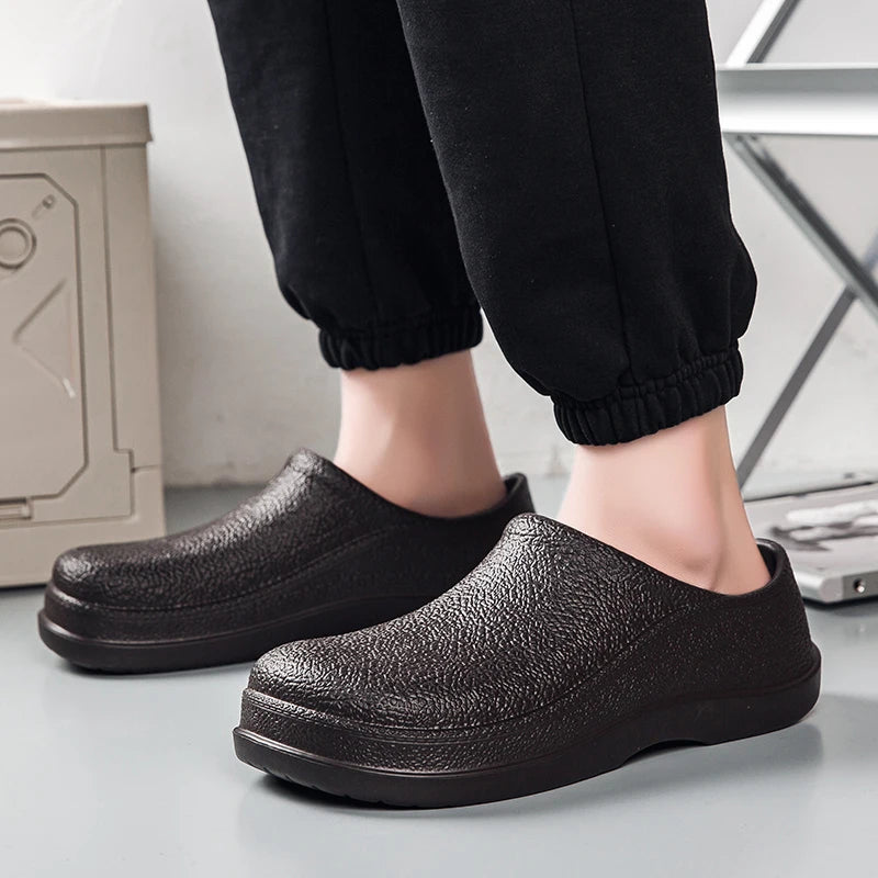 Gardon Shoes Chef Shoe Waterproof Slipper Shoes for Men Non-Slip Soft and Comfortable Wear-resistant Indoor and Outdoor New