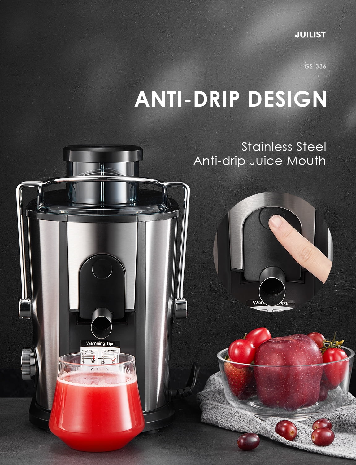 Juicer Machines Easy to Clean, Juicers Whole Fruit and Vegetable, 3 