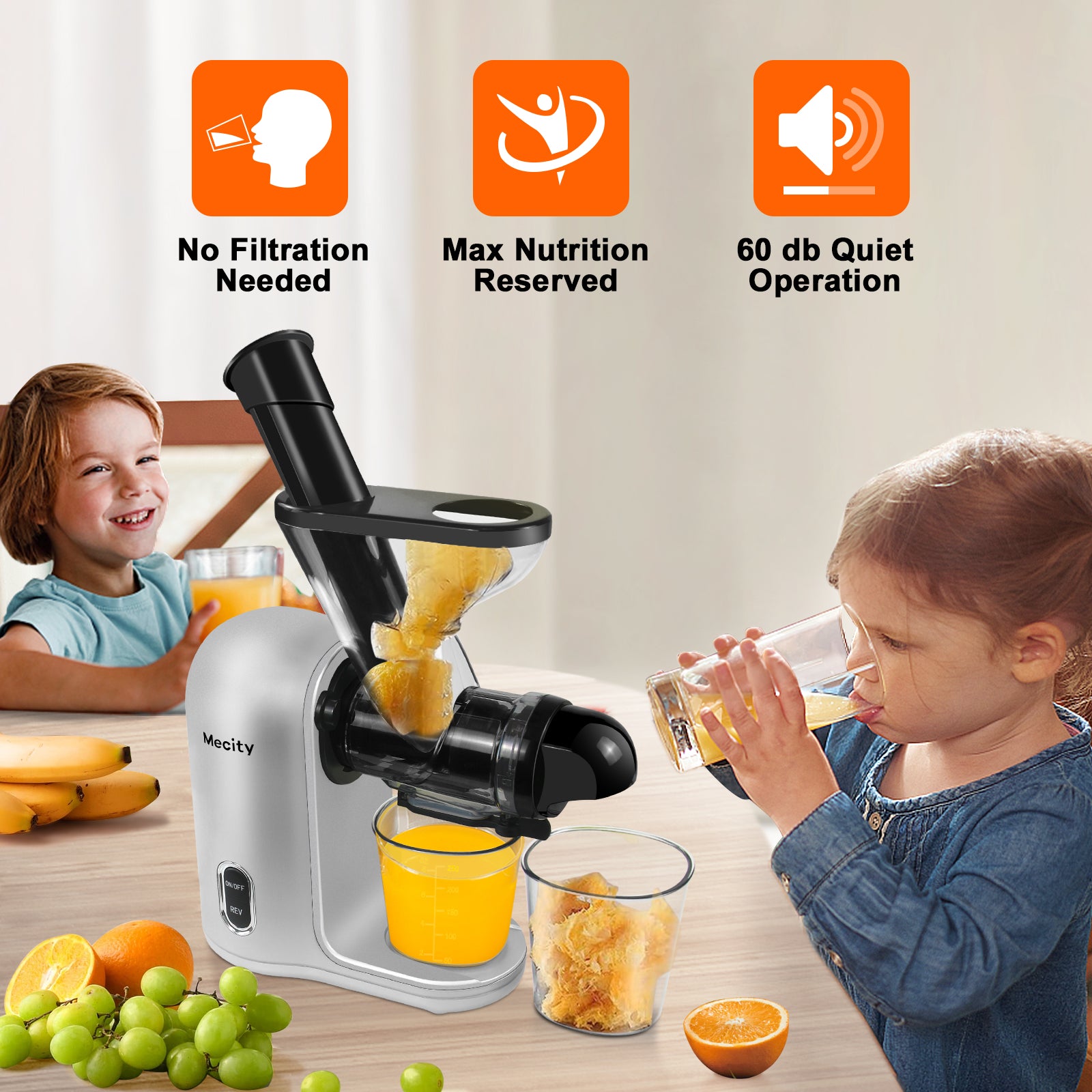 Mecity Small Cold Press Juicer Slow Masticating Juicer For Vegetable a