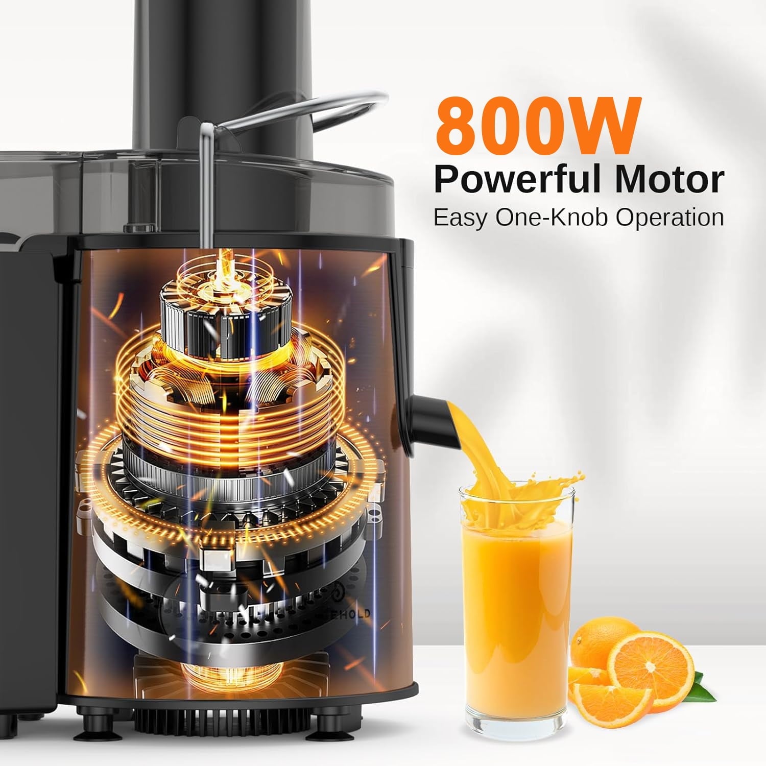 Juicer Machine, 800W Centrifugal Juicer Extractor with Wide Mouth 3”